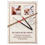 SEVRU Tırnak Süsleme Nail Art Fırça Tırnak Desen Fırçası Ve Jel Sürme 2 Adet Tırnak Süsleme Protezi Süsle