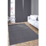 Sevser Halı Peluş Pofuduk Kesme Kaydırmaz Taban Halı Yolluk 20mm Yükseklik (koyu Gri) Antrasit-25