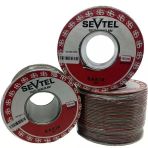 Sevtel Kablo 5001 2x0.75 mm2 Şeffaf 1 mt Yassı Kordon Kablo