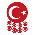 sevvom Yenilebilir Kağıt Ay Yıldızlı Türk Bayrağı Resimli Pasta Kurabiye Üstü Şeker Kağıt Baskısı