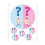 sevvom Yenilebilir Kağıt Baby Shower Cinsiyet Pastası Temalı Pasta Kurabiye Cupkek Üstü Şeker Kağıt Baskısı
