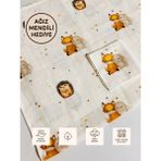 Sevza Kids Çok Amaçlı Müslin Örtü & Battaniye, Ağız Mendili Hediyeli, %100 Pamuk - Bej - Kahverengi