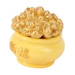 SEWACC 1 Bilgisayar Süs Eşyaları Fengshui Tüzüğü Yuan Bao Hazine Havzası Feng Shui Zenginlik Dekoru Çorap Doldurucuları Zenginlik Kanunu Çin Fengshui Heykelcik Reçine Araba Para Potu