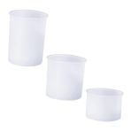 SEWACC 1 Takım Silikon Kalıp Diy El Sanatları Kalıp Tealight Mumluk Kalıpları Silikon Kalem Tutucu Silikon Kalıplar Saksı Kalıpları Fincan Reçine Silika Jeli Fırça Kabı Beyaz Büyük