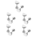 SEWACC 10 Parça Yıldız Damızlık Küpe Kıkırdak Küpe Dekoratif Kulak Çıtçıt Kıkırdak Kulak Damızlık Piercing Takı Hediyeler Kalp Küpe Paslanmaz Çelik Kalp Şeklinde Süslemek Özlemek