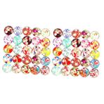 SEWACC 100 Adet Düz Arka Düğmeler Kuyumculuk Kubbe Cabochons Fotoğraf Kubbesi Ayçiçeği Kabaşonları Çakra Boncukları Labret Takı Cam Kubbe Cabochons Opal Yüzük Cam Çıkartması Seramik Karo