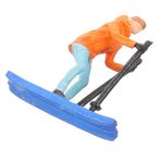 SEWACC 1:64 Kayak Kızı-turuncu Minyatür Model Kayak Bebekleri Süslemeleri Kayakçı Figürü Mini Kayak Yapan Insanlar Şekilli Kalıp Minyatür Yılbaşı Figürleri Masası Reçine Aksesuarlar