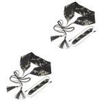 SEWACC 2 Kimono Kuşak Kemeri Gelin Kanadı Gelin Bornozları Çin Hanfu Çin Giyim Elbise Kemeri Kimono Kanat Kimono Kanat Kadın Bez Bel Kemeri Vintage Bileklik Kemer Dokuma