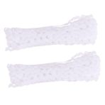 SEWACC 2 Rulo Saç Yay Şerit Giysiler Için Süslemeler Hediyeler Için Hediye Şeritleri Dantel Polyester Süs Örgü Trim Şerit Polyester Nakış Süsü Dalga Şerit Beyaz Gelin Bez Kemer Buket