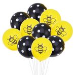 SEWACC 20 Adet 12 Puantiyeli Balonlar Arı Temalı Balonlar Hayvan Balonları Bebek Duş Balonları Gün Balonları Sarı Arı Balonu Yaban Arısı Balonu Sarı Pastel Balon Ayarlamak Kemerli Çocuk