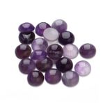 SEWACC 20 Adet Ametist yaması süs yarı değerli taş boncuklar takı yapımı boncuk Takı Yapma Araçları Kabaşon taşı doğal cam rhinestones düz sırt DIY zaman taşı malzemeleri Mor,Purple