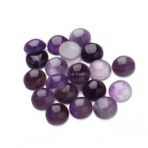 SEWACC 20 Adet Mücevher Yaması Süs Taşlar Takı Yapımı Boncuk Düz Mücevher Aksesuarları Kabaşon Taşı Kristaller Doğal Daire Düğün Takı Zaman Aksesuarları Mor,purple