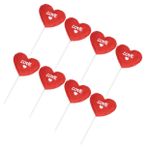 SEWACC 24 Adet Kalp Kek Toppers Noel Kek Kaban Sevgililer Günü Cupcake Toppers Kek Kürdan Kalp Kek Kek Topper Dekorasyon Kiti Güzel Kalp Kek Seçtikleri Aşk Kalbi Çubuk Düğün Bebek
