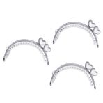 SEWACC 3 Parça Donanım Cüzdanları Kemer Çerçevesi Metal Cüzdan Gümüş Çerçeve Çanta Yapımı Için Çanta Kolları Bozuk Para Cüzdanı Toka Bozuk Para Çantaları Gümüş Çanta Kemerli Altın Çanta
