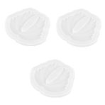 SEWACC 3 Parça Silikon Kalıp Silikon Bardak Altlığı Kalıbı Döküm Için Reçine Kalıpları Daire Şablonu Diy Epoksi Kalıp Noel Açısı Kanat Kalıpları Silika Jeli Şeker Beyaz Çocuk Tepsi