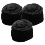 SEWACC 3 Rulo Gözyaşı Kadife Kurdele Kendin Yap Şerit Çiçek Süslemeleri Düğün Davetiyesi Seti Buket Diy Kurdela Kek Süslemeleri Kırmızı Kuşak El Dekoru Kek Kutusu Polyester El Yırtılmış
