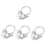 SEWACC 4 Adet Mezuniyet Anahtarlık Mezuniyet Hediyesi Anahtarlık Dereceli Anahtarlık Voleybol Çorapları 2023 Anahtarlık Çinko Alaşım Yerkürenin Tonları Dudak Parlatıcısı Aşıklar