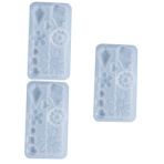 SEWACC 6 Küpe Kalıbı Çiçek Silikon Reçine Için Silikon Kalıplar Diy Takı Kolye Silikon Reçine Kulak Damızlık Kalıpları Silikon Takılar Epoksi Reçine Kendi Emeğiyle Beyaz Silika Jeli