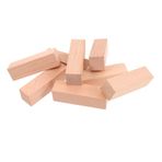 SEWACC 8 Ahşap Oyma Malzemeleri Odun Bitmemiş Ahşap Yontma Blokları Diy Oyma ıhlamur Blokları Günlük Kitap Damgası Ahşap Dübel Çubukları Boyamak Ahşap Mühür Tahta Küpler Boşluk Kayın