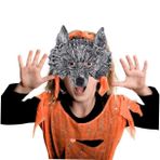 SEWACC Cosplay Maskeleri Cadılar Bayramı Için Kurt Kostüm Kurt Kitsune Tilki Maskeleri Parti Korku Kurt Adam Kurt Kafası Çocuklar Için Kurt Kostümü Pu Hayvan Kurt Çocuklar Venedik Giyim
