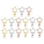 SEWACC Dekorasyon 60 Adet Pentagram Anahtarlık Metal Anahtarlık Kolye Metal Çıtçıtlar Anahtarlık Anahtarlık Klipsi Anahtarlık Yapımı Malzemeleri Yaylı Klipsler Döner Tetik Kancaları