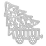 SEWACC Diy Yılbaşı Ağacı Sepeti Metal Karbon Çelik Bıçak Kalıp Kağıt Sanatı Kabartma Gravür Kesme Bıçağı Kalıp Noel Kalıp Kesimleri Kesme Ölür Şablon Pul Yüksek Karbonlu Çelik Manuel