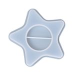 SEWACC Pentagram Kalıbı Masaüstü Süs Döküm Reçine Için Silikon Kalıplar Tepsi Döküm Kalıpları Mum Tutucu Kalıp Mumluk Reçine Adak Mumluk Kalıbı Aksesuarlar Kek Kalıbı Beyaz Silika Jeli