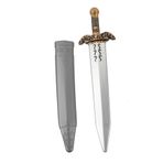 SEWACC Şövalye Kısa Oynuyormuş Gibi Yap Nordic Viking Kostüm Aksesuarı Şövalye Kılıcı Cadılar Bayramı Cosplay Savaşçı Kostüm Ortaçağ Kılıcı Sahte Hançerler Oyuncak Pu Roma Kılıcı Plastik