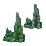 SEWOART 2pcs Simülasyon Minyatür Rockery Diorama Rocks Minyatür Taş Diorama Malzemeleri Minyatür Peri Bahçesi Zen Bahçe Aksesuarları Terraryum Tank Akvaryum Dekorasyonu
