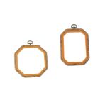 SEWOART El Sanatları Nakış Kasnakları 2'li Set Sekizgen Dikdörtgen 14x14cm 11x15cm Kendin Yap Projeleri için Ahşap Çerçeve