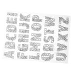 SEWOART Retro Harf Silikon Damgası Günlük Scrapbooking Harf Temalı Damga Seti