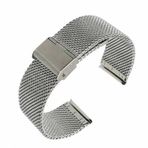 Sewor Gümüş Hasır Çelik Saat Kordon 20mm