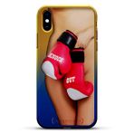 SEXY: KNOCK OUT GIRL & BOKS ELDİVENLERİ | Luxendary Gradyan Serisi Şeffaf Ultra İnce Silikon Kılıf iPhone Xs Max (6,5 inç) için Sunrise Mavi