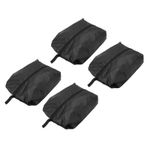 Seyahat Ayakkabı Torbaları Büyük Kapasite 4 PCS Ev Gym Gezginler Siyah Depolama Çantası İçin Set (37 * 23cm)
