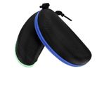 Seyahat Için 2 Adet Taşınabilir Güneş Kılıfı Koruyucu Gözlük Kutusu Fermuarlı Şık Aksesuar Erkekler Kadınlar Için