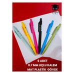Seyfi Kırtasiye 0.7 mm Versatil Uçlu Kurşun Kalem Seti, 6 Adet, Mat Plastik Gövde, Renkli