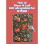 Seyfi Kırtasiye 14X20 cm 80 Yaprak Çizgili Kilitli Hatıra Günlük Defteri Sert Kapak - DİĞER