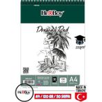 Seyfi Kırtasiye 20X30 cm A4 Eskiz Kara Kalem Çizim Defteri 120 gr Telli 30 Sayfa Herboy - Beyaz