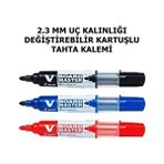Seyfi Kırtasiye 3 Renk Kartuşlu Tahta Kalemi V Board Master Pilot 2.3 mm Uç Kalınlığı Çok Renkli