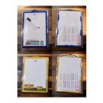 SEYFİKİRTASİYE 2 ADET ÇİFT TARAFLI YAZI TAHTASI EN:17CM BOY:26CM SERT YAZ-SİL KARTON MALZEME PLASTİK ÇERÇEVE
