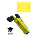 SEYFİKİRTASİYE 2 ADET SARI RENK FOSFORLU KALEM STOK FAZLASI ÖZEL FİYAT