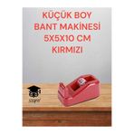 SEYFİKİRTASİYE KÜÇÜK BOY MASAÜSTÜ BANT MAKİNESİ 5X5X10 CM KIRMIZI