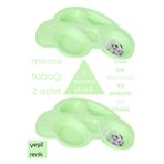 SEYFİKİRTASİYE Mama Tabağı 2 Adet, 17x30 cm, Yeşil, Mikrodalga ve Buzluk İçin Uygun, 5 Numara Plastik