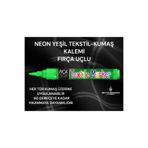 SEYFİKİRTASİYE Tekstil Kumaş Kalemi, Fırça Uçlu 1.5-3 mm, Yeşil