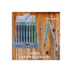 SEYFİKİRTASİYE Versatil Uçlu Kalem, 0.5 mm, 2 Adet, Mavi, TM2300