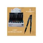 SEYFİKİRTASİYE Versatil Uçlu Kalem, 0.5 mm, 2 Adet, Siyah-Mavi