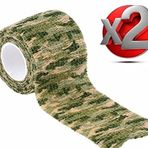 Seyhan Askeri Malzeme 2 Adet Kamuflaj Bant 5cmx4,5Mt Su Geçirmez Elastik Bandaj-No:12