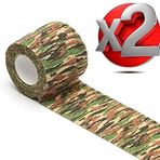 Seyhan Askeri Malzeme 2 Adet Kamuflaj Bant 5cmx4,5Mt Su Geçirmez Elastik Bandaj-No:2