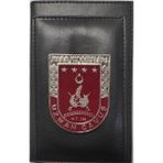 Seyhan Askeri Malzeme Astsubay Kalemlikli Not Defteri Cüzdan (Metal Rozet) - Standart - Siyah