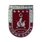 Seyhan Askeri Malzeme Cüzdan Rozeti - Uzman Çavuş KARA KUVVETLERİ Metalik Gri Metal Rozet